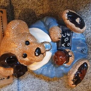 Boyds Bears Ms Bruins Cookie Jar Original Bearwear Pottery